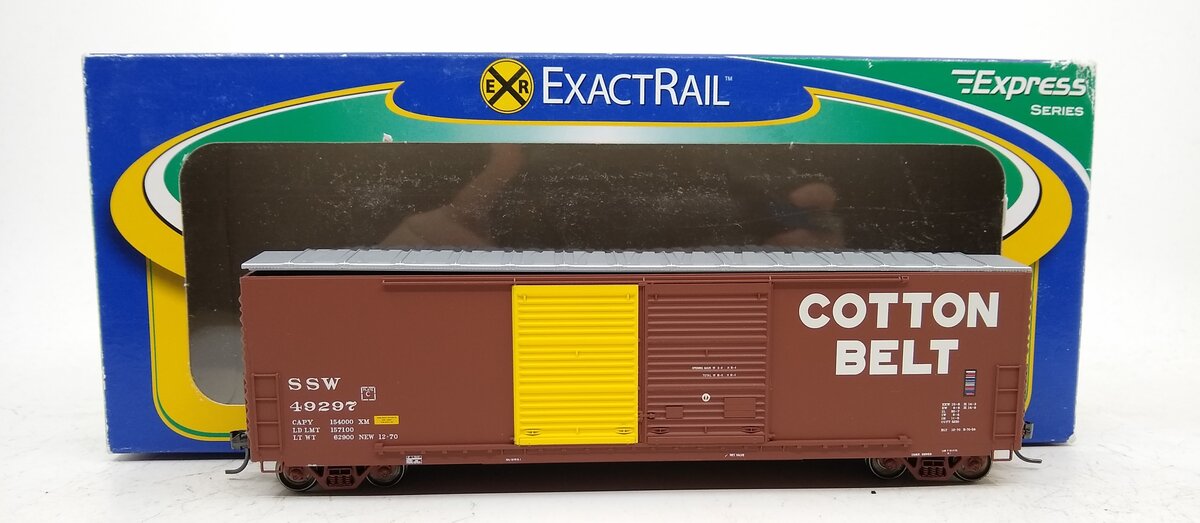 ExactRail EX-1007-6 HO Cotton Belt Gunderson 5200 Cu.Ft. Boxcar SSW #49297