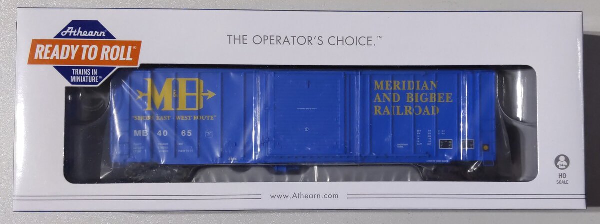 Athearn 14971 HO Meridian & Bigbee RTR 50' FMC 5347 Box #4065