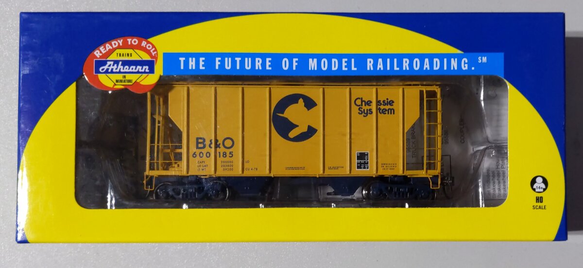 Athearn 97320 HO Chessie System PS-2 2600 Covered Hopper #600185