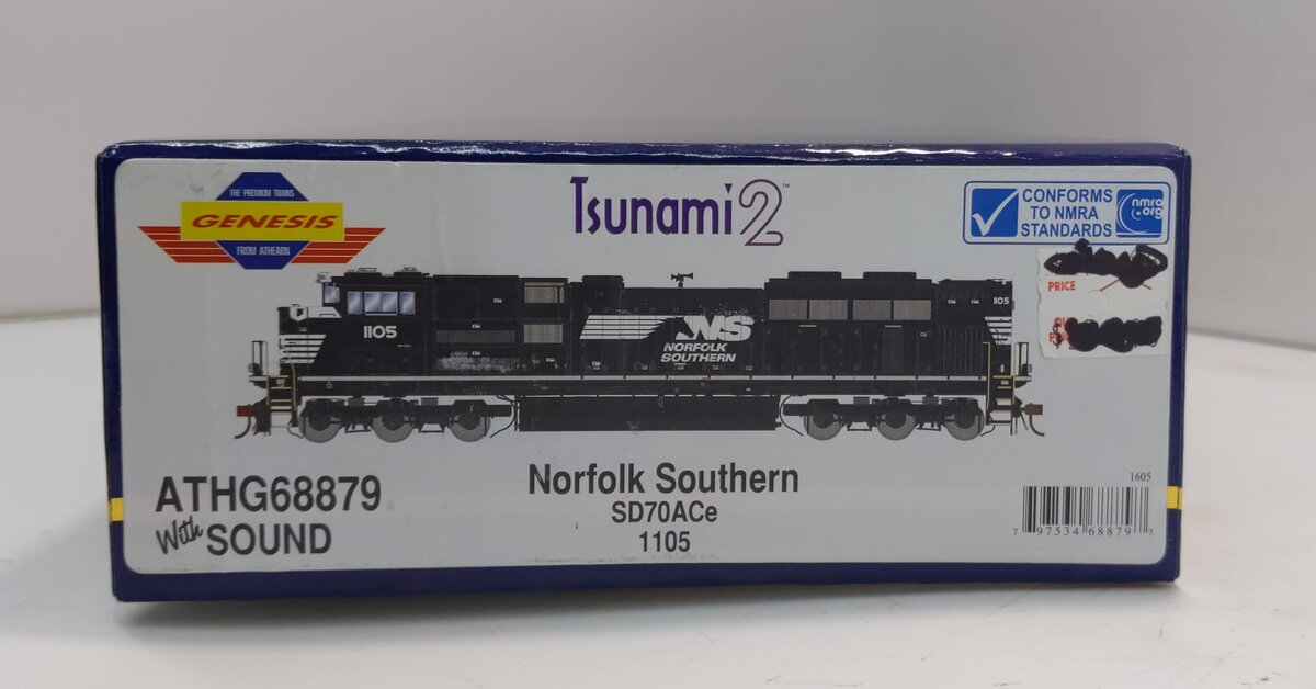 Athearn G68879 HO NS SD70ACe Diesel Locomotive with DCC & Sound #1105