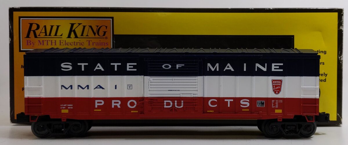 MTH 30-74631 O Gauge Montreal Maine & Atlantic 50' Modern Boxcar