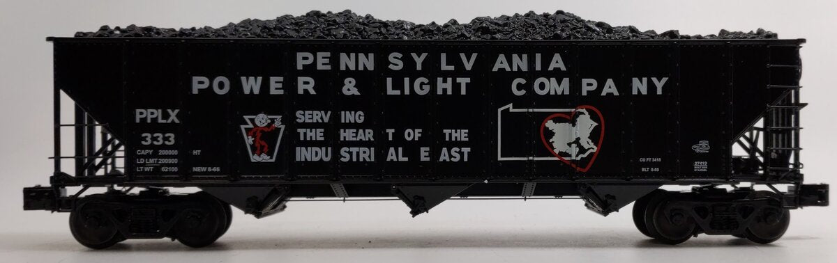 Lionel 6-27419 O Gauge Pennsylvania Power & Light 3-Bay Hopper #333