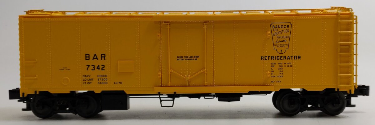 Lionel 6-84118 O Gauge Bangor & Aroostook 40' Steel Reefer #7342