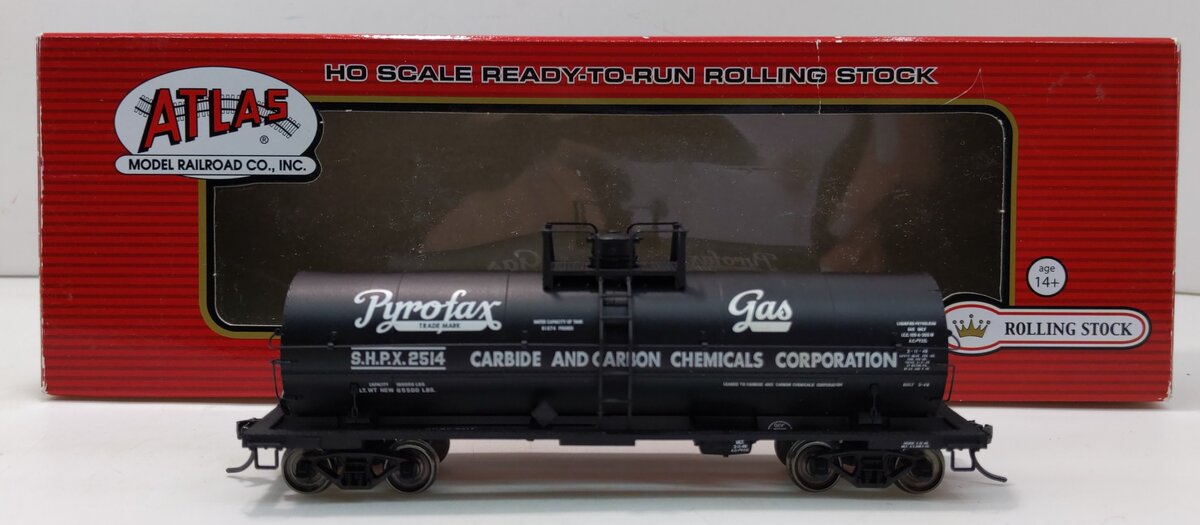 Atlas 20003745 HO Pyrofax Gas 11,000-Gallon Tank Car with Platform #2514
