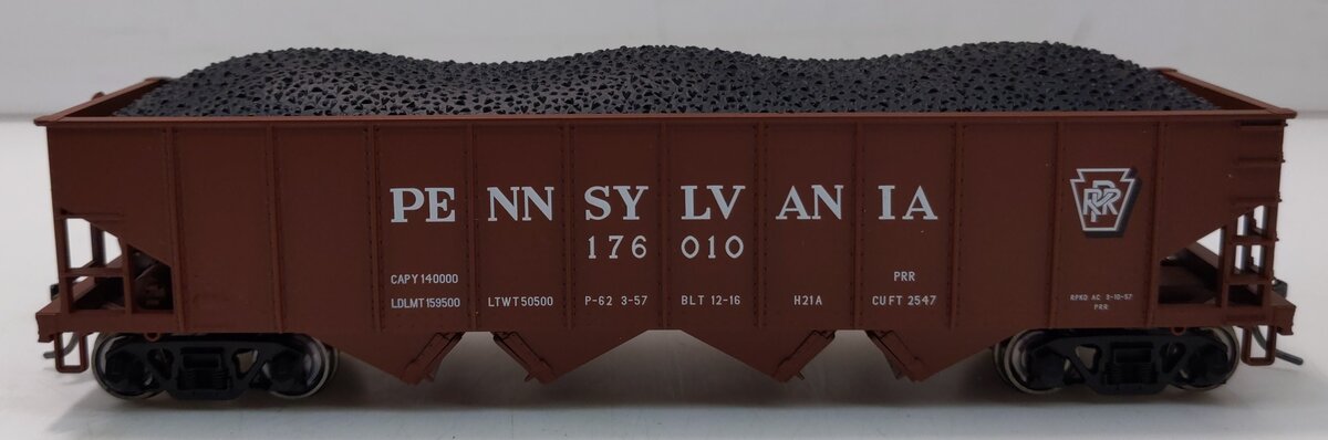 Bowser 40600 HO PRR H-21a Shadow Keystone 4-Bay Hopper #176010