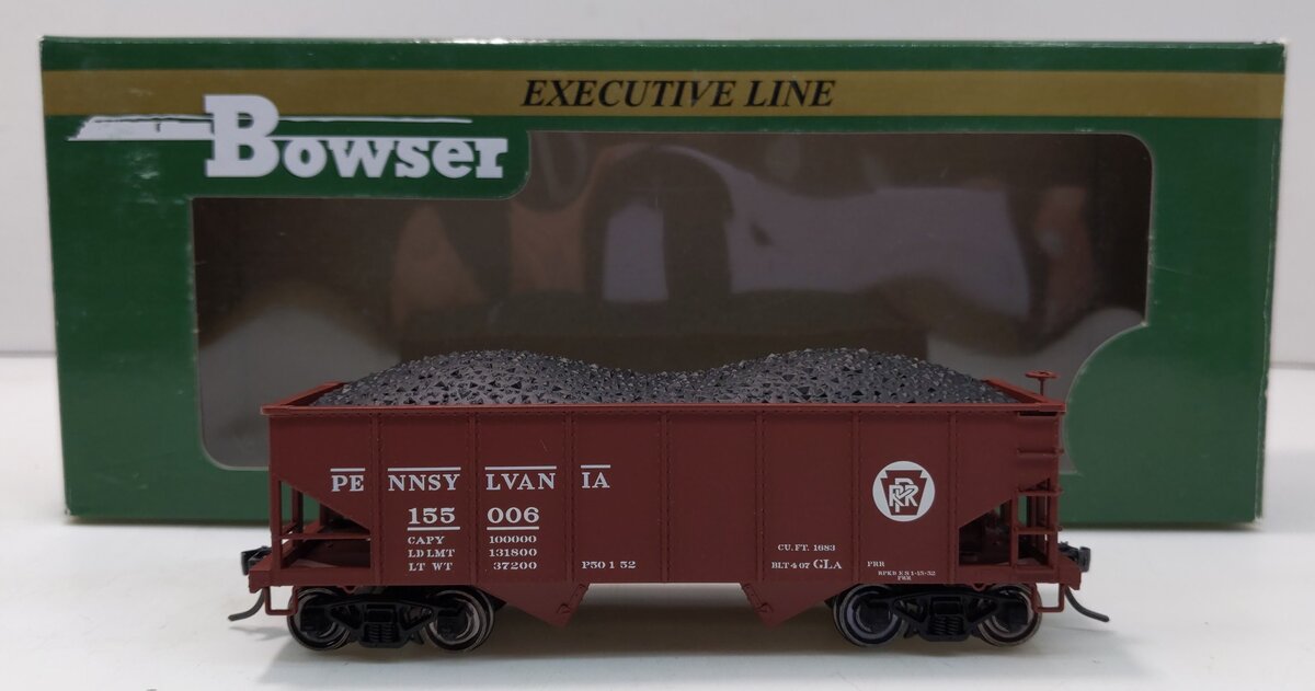 Bowser 40901 HO PRR GLa Circle Keystone 2-Bay Open Hopper #155006
