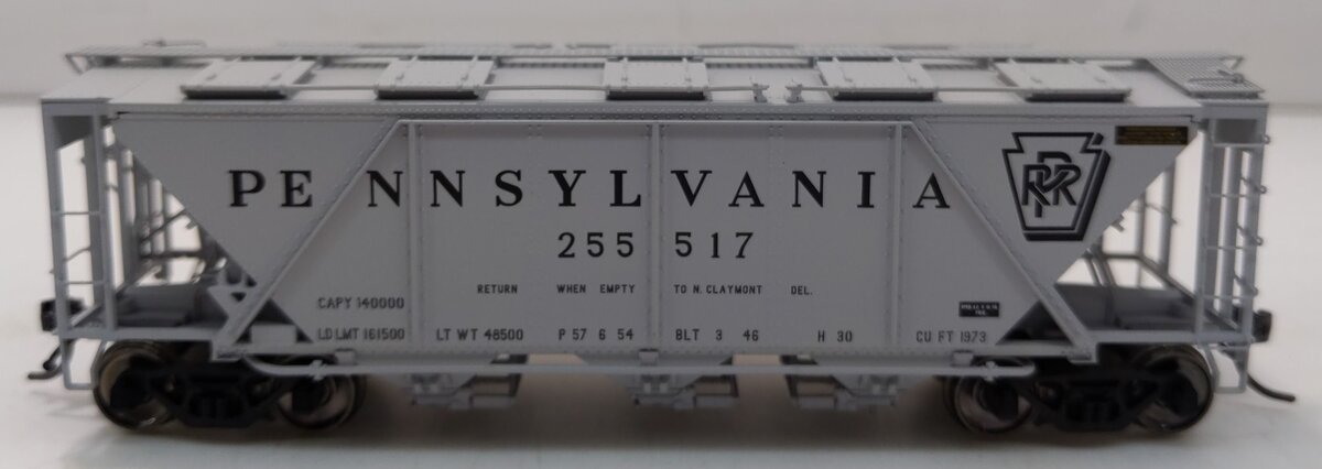 Bowser 41488 HO PRR H-30 Shadow Keystone Covered Hopper, Gray #255517