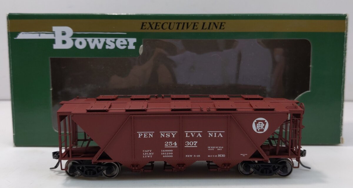Bowser 40963 HO PRR H-30 Circle Keystone Covered Hopper #254307