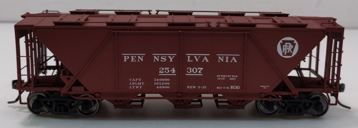Bowser 40963 HO PRR H-30 Circle Keystone Covered Hopper #254307
