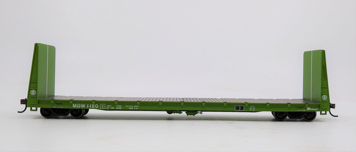 Athearn 90236 HO Minnesota, Dakota & Western RTR 60' Bulkhead Flat #1180