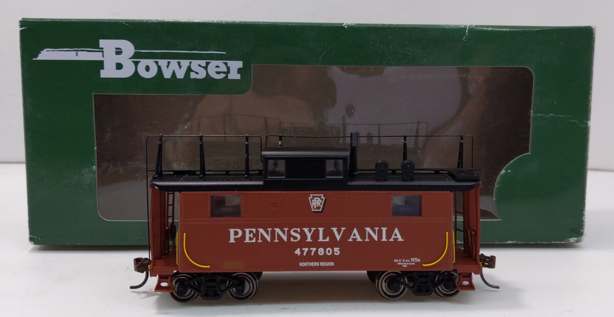 Bowser 41687 HO Pennsylvania N5B Shadow Keystone Caboose w/Trainphone #477805