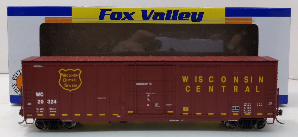 Fox Valley Models 30040 HO Wisconsin Central 7 Post Box Car #20324
