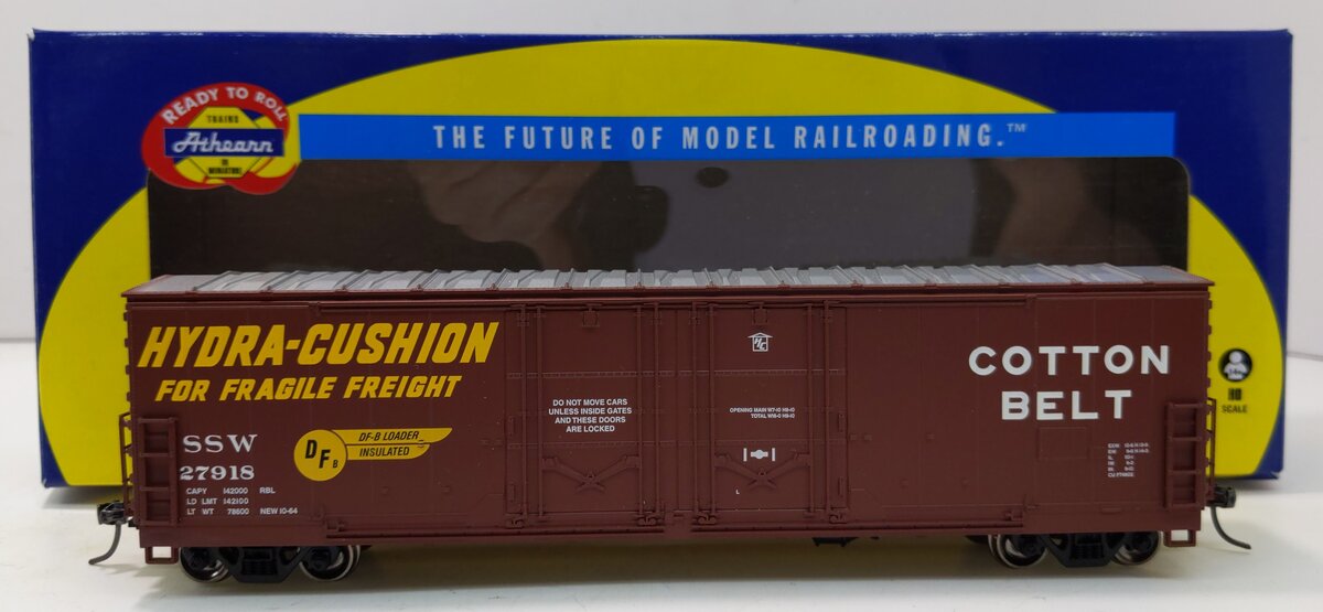 Athearn 96941 HO Cotton Belt 50' Double-Plug Door Boxcar #27918