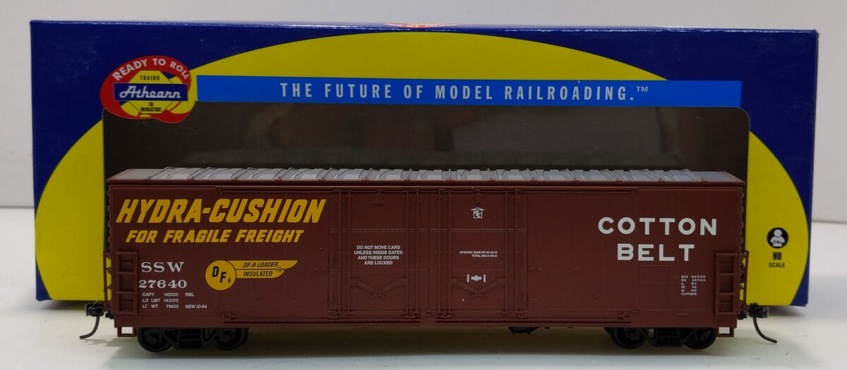 Athearn 96940 HO Cotton Belt 50' Double-Plug Door Boxcar #27640