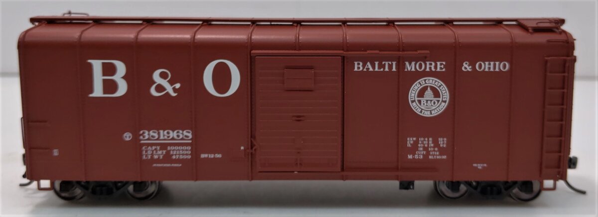 Fox Valley Models 30356 HO Baltimore & Ohio Wagontop Box Car #381968