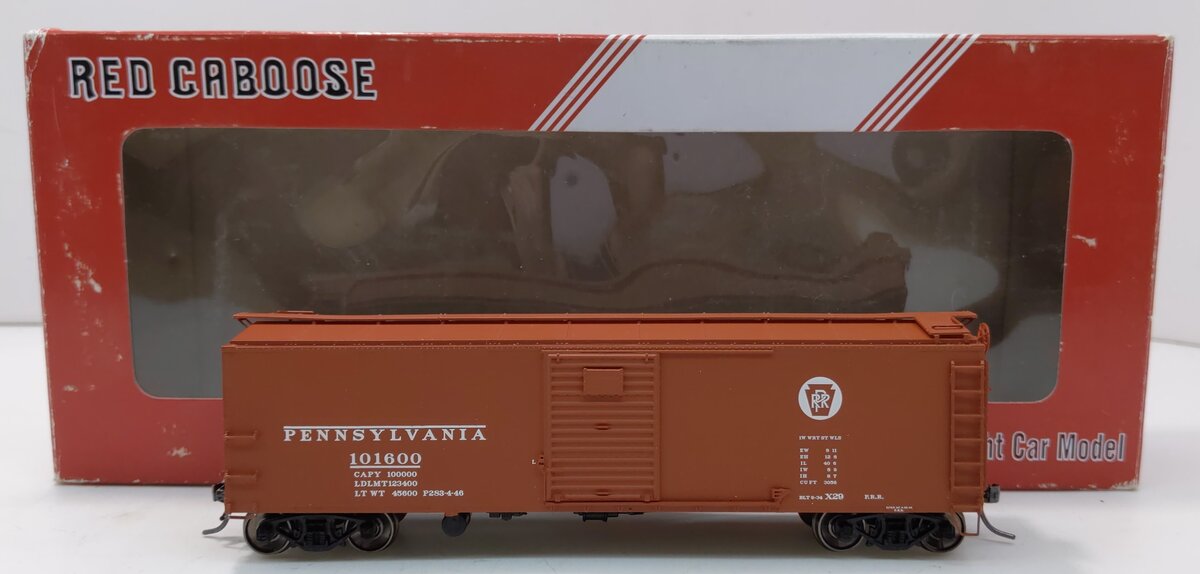 Red Caboose 37066 HO Pennsylvania Railroad X29 Boxcar 101600 Trainz