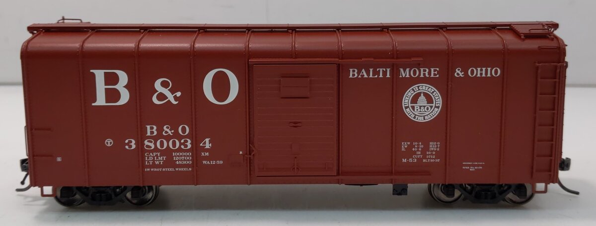 Fox Valley Models 30348 HO Baltimore & Ohio Wagontop Young Door Boxcar #380034