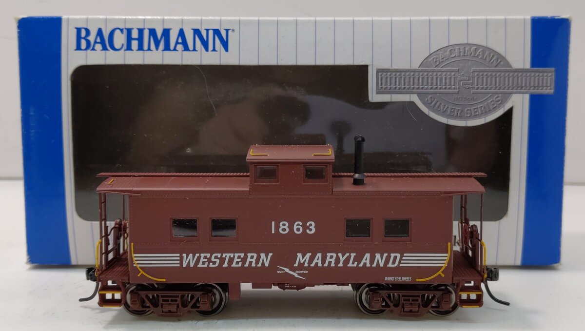 Bachmann 16809 HO Western Maryland Northeast-Style Steel Cupola Caboose #1863