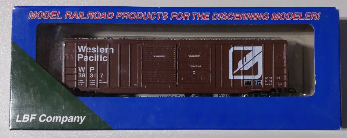 LBF 1223 HO Scale Western Pacific 52' ACF Boxcar # 38317