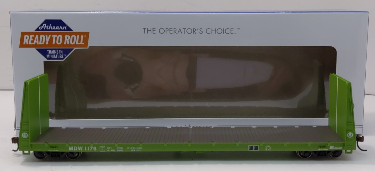 Athearn 90235 HO Minnesota, Dakota & Western 60' Bulkhead Flat Car #1176 - RTR