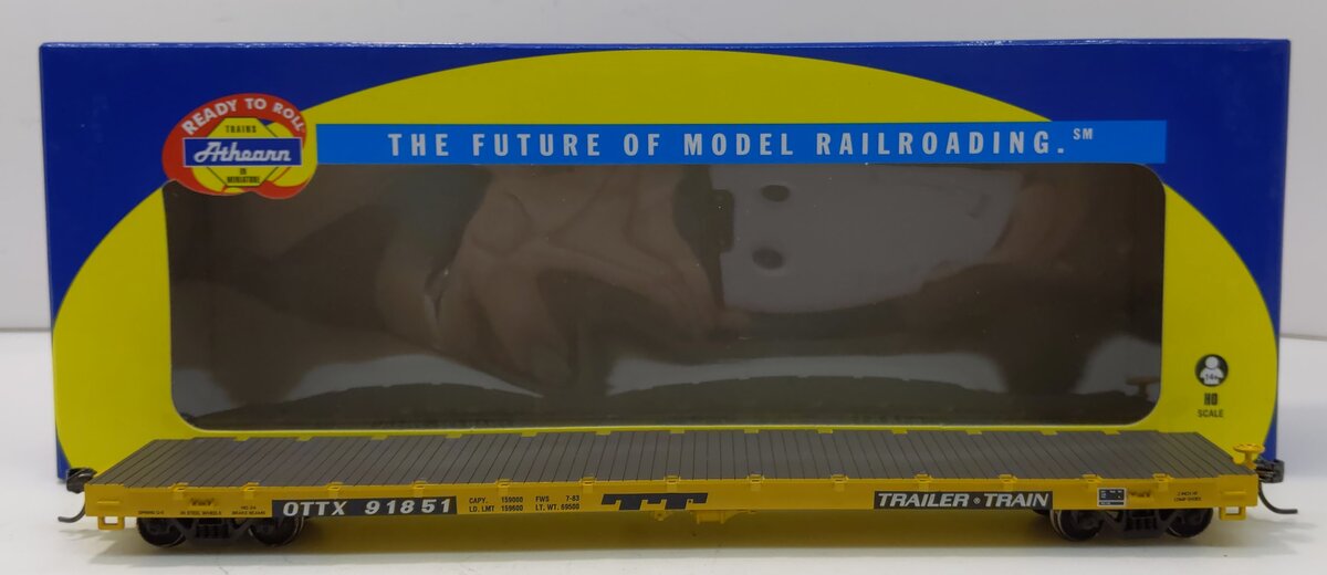 Athearn 97825 HO TTX 60' Flat Car #91851