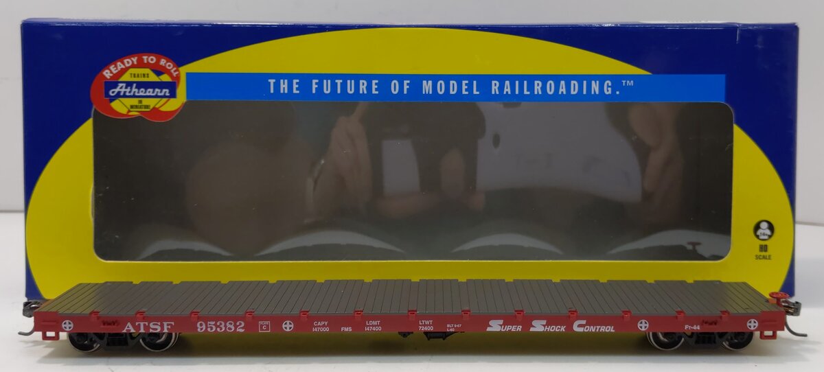 Athearn 97833 HO Santa Fe 60' Flatcar #95382 - Ready to Run