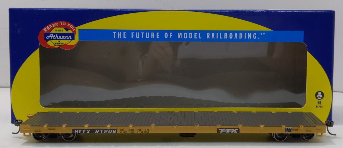 Athearn 97844 HO TTX 60' Flat Car #91208