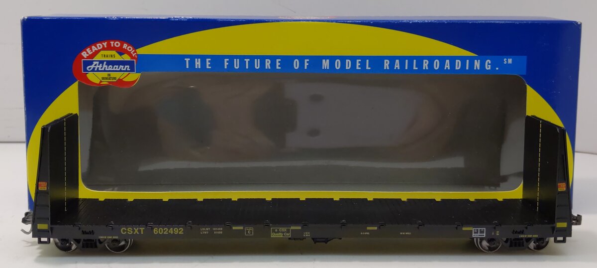 Athearn 88106 CSX 60' Bulkhead Flatcar #602492