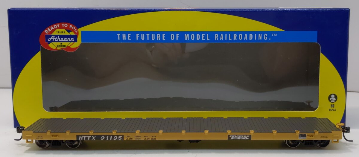 Athearn 97843 HO TTX 60' Flatcar #91195