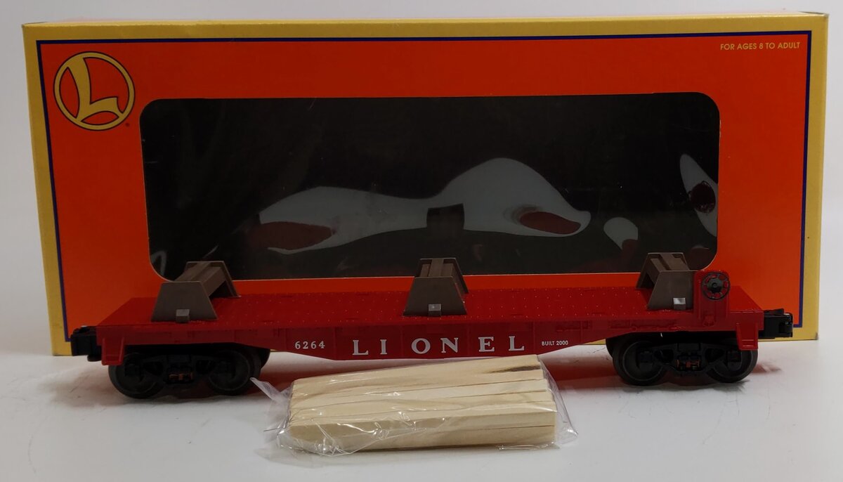Lionel 6-19484 O Gauge Lionel Flatcar #6264 with Lumber Load