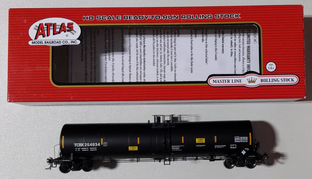 Atlas 20003829 HO AIG Rail Services TCBX Trinity 25,500-Gallon Tank Car #254934