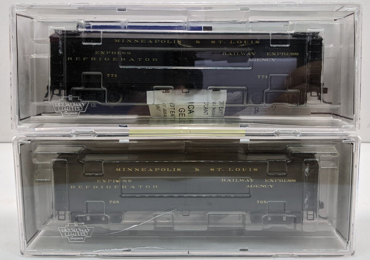 Broadway Limited 1472 HO Minneapolis & St. Louis 53'6" Wood Express Reefer Set