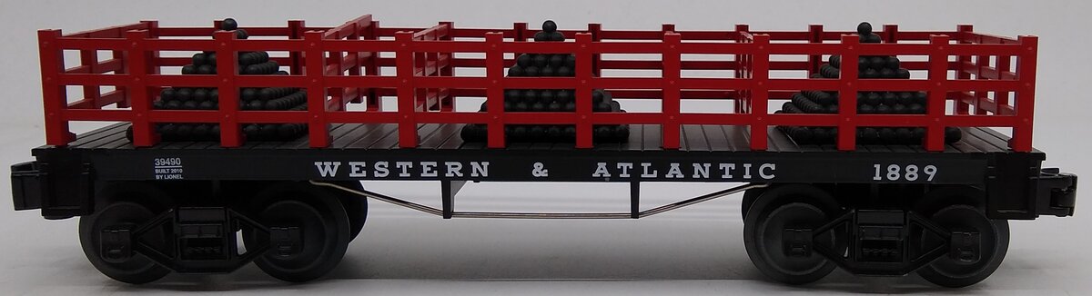 Lionel 6-39490 O Gauge Western & Atlantic Cannonball Flatcar