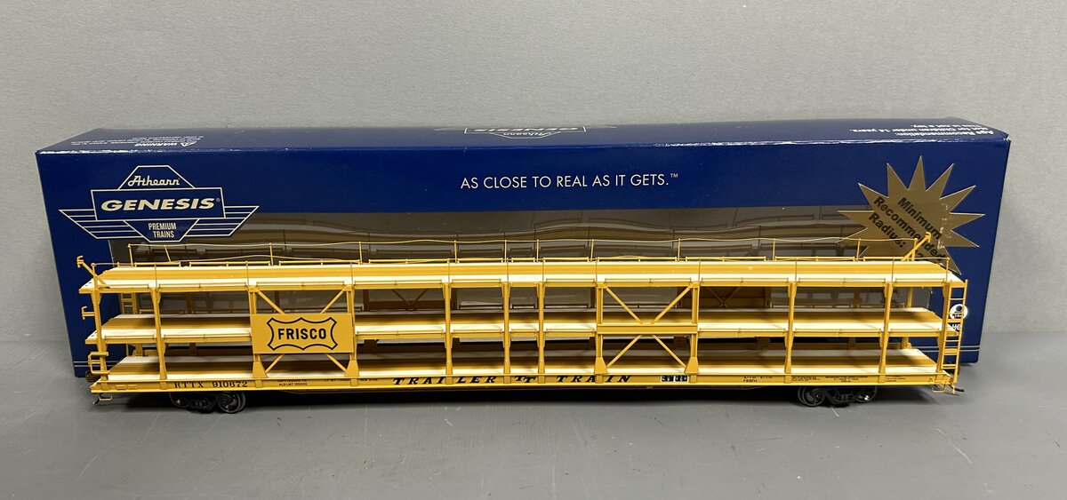 Athearn G69972 HO Frisco F89-F Tri-Level Auto Rack #910672