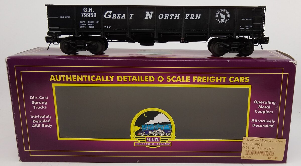 MTH 20-98933 Great Northern 55T Gondola