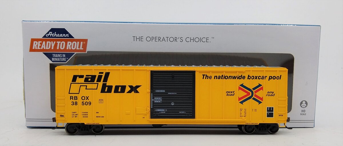 Athearn 18653 HO RailBox 50' FMC 5347 Box Ready To Run #38509