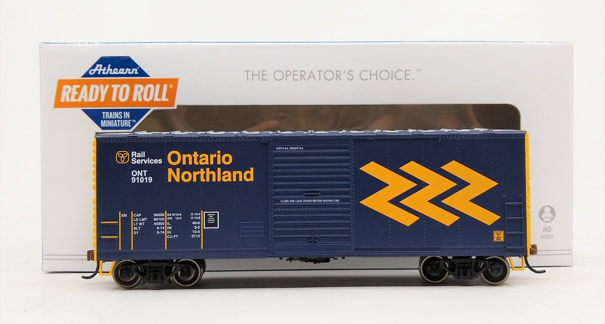 Athearn 67466 HO ONT RTR 40' Modernized Boxcar #91019