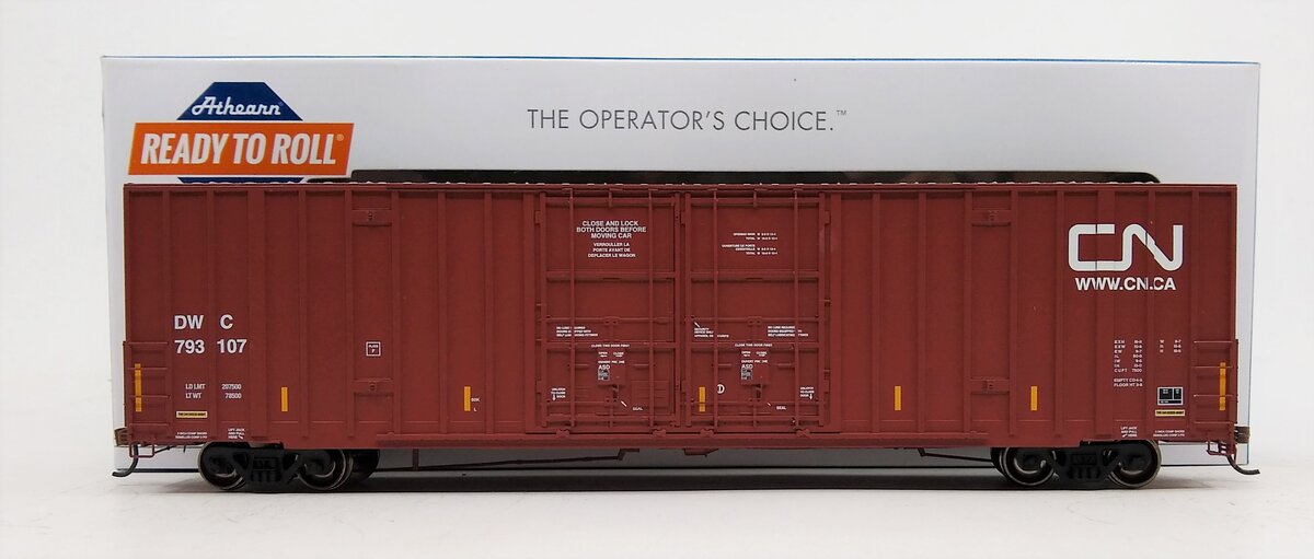 Athearn 75078 HO Canadian National 60' Gunderson Double Door Boxcar #793107