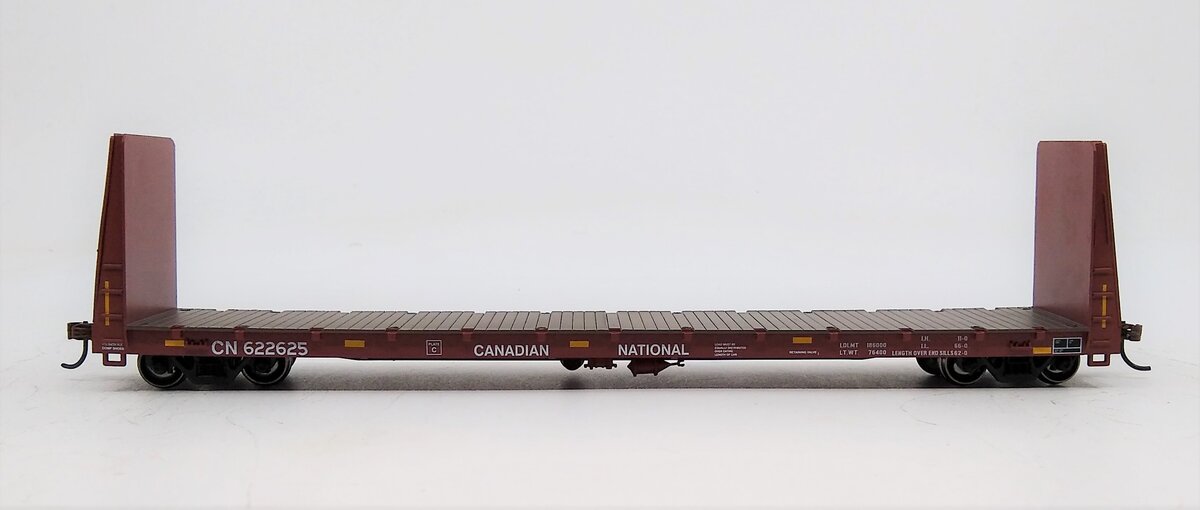 Athearn 87731 HO Canadian National 60' Bulkhead Flat Car RTR #622625
