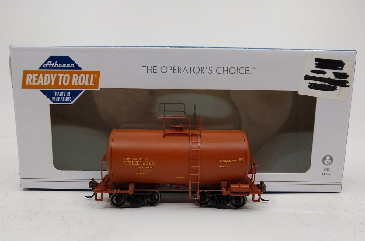 Athearn 96896 HO UTLX/Brown 30' NACC 8,000-Gal Tank #78363 - Ready to Run