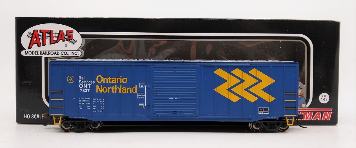 Atlas 20005136 HO Ontario Northland Trainman® ACF® 50' 6" Box Car #7837