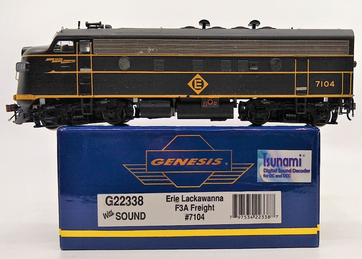 Athearn G22338 HO Erie Lackawanna F3A Diesel Locomotive w/DCC & Sound #7104