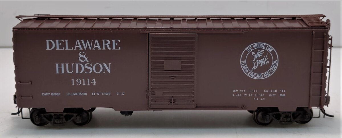 Kadee HO scale 4004 - 40' PS-1 Boxcar Single 6' Door Delaware & Hudson RD#19114