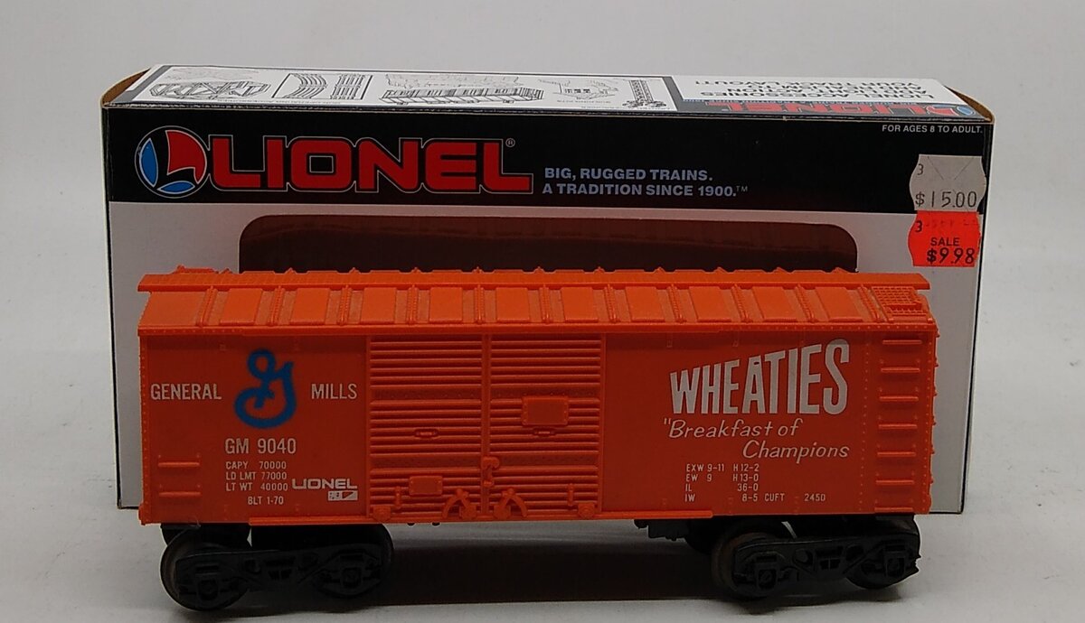 Lionel 6-9040 O Gauge Wheaties Short Boxcar