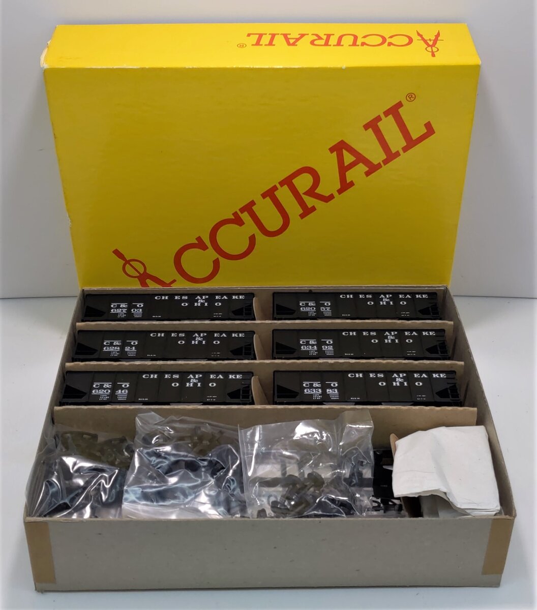 Accurail 2608 HO Chesapeake & Ohio Hopper Kit (Pack of 6)