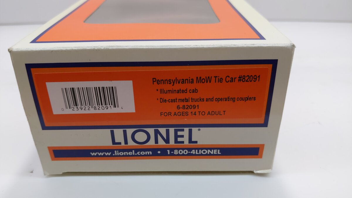 Lionel 6-82091 O Pennsylvania MoW Tie-Work Car #82091