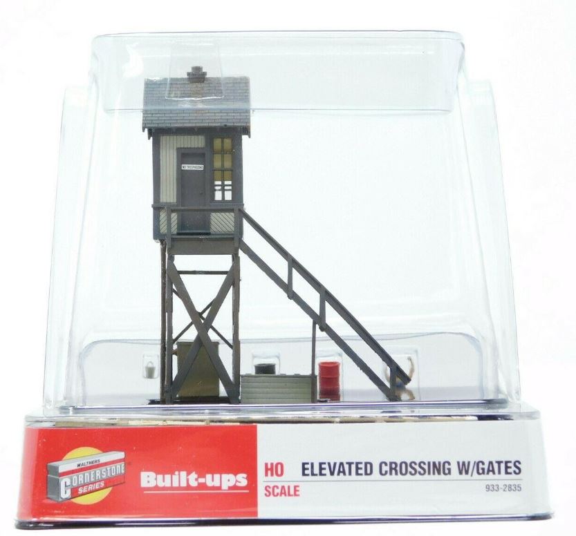 Walthers 933-2835 HO Scale Elevated Crossing Tower W/Gates Built-Ups