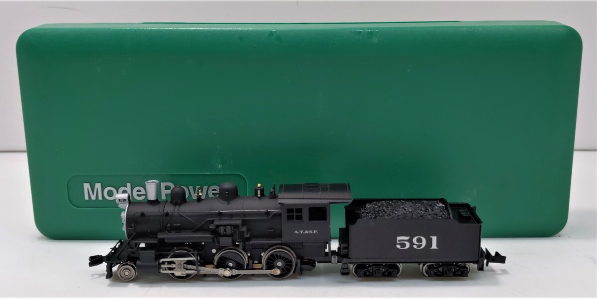 Model Power 87611 N Atchison, Topeka & Santa Fe Steam 2-6-0 Mogul-Standard DC