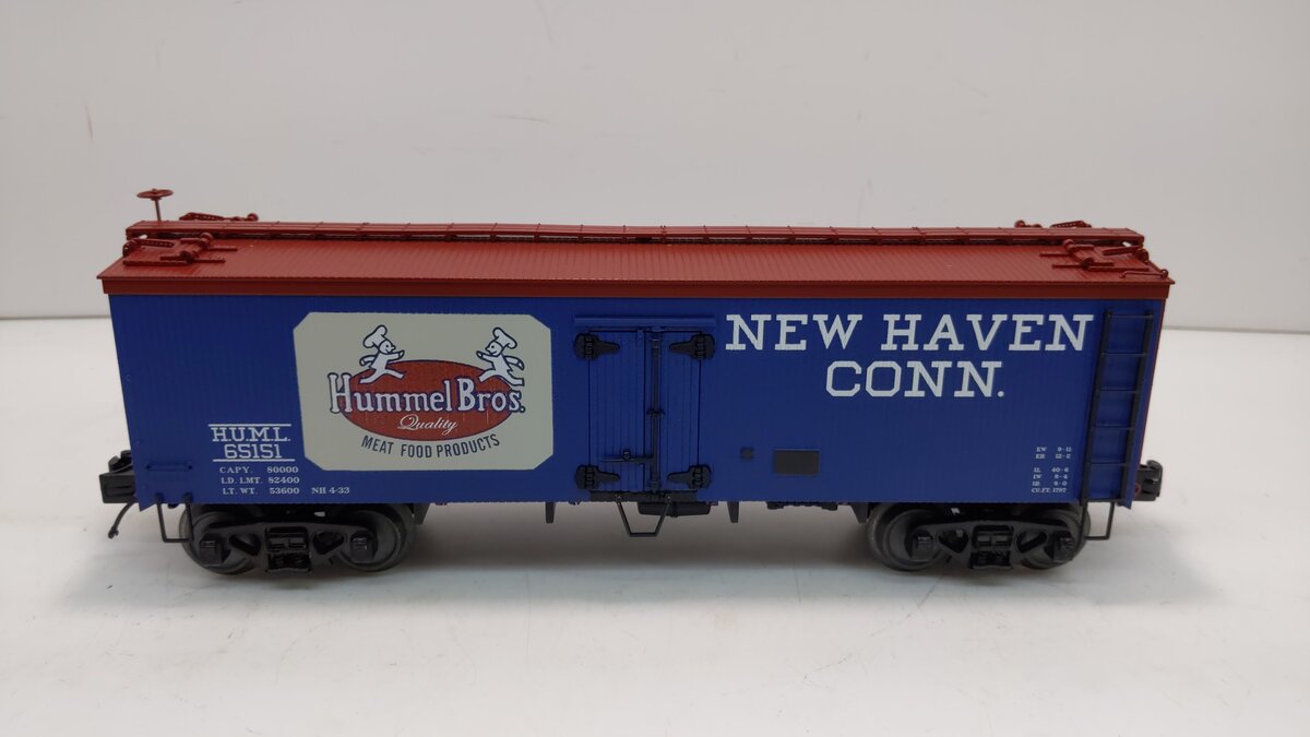 MTH 20-94414 O Hummel Brothers 36' Woodsided Reefer Car #65151