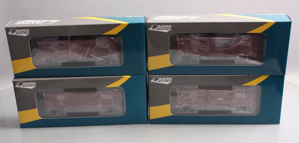 Rapido Trains 130112 HO Toronto,Hamilton & Buffalo 40' USRA Boxcar (Set of 4)